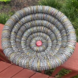 Vintage Casa Loca Bottle Cap Bowl Metal Art 10”x 5” Guatemala